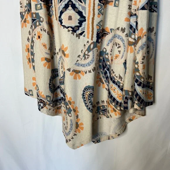 Maeve Skirt Size M Anthropologie Boho Paisley Print High Low Hem Knit Stretchy - Picture 3 of 9